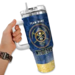 customized denver nuggets geometric prism blue curved tumbler best selling 1.webp