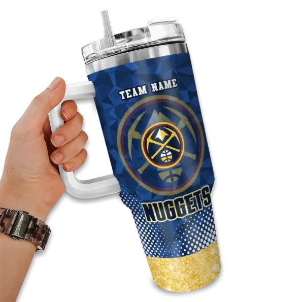 customized denver nuggets geometric prism blue curved tumbler fashion forward 1.webp