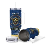 customized denver nuggets geometric prism blue curved tumbler best selling 1.webp