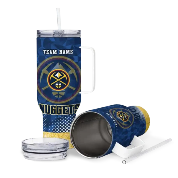 customized denver nuggets geometric prism blue curved tumbler high quality 1.webp
