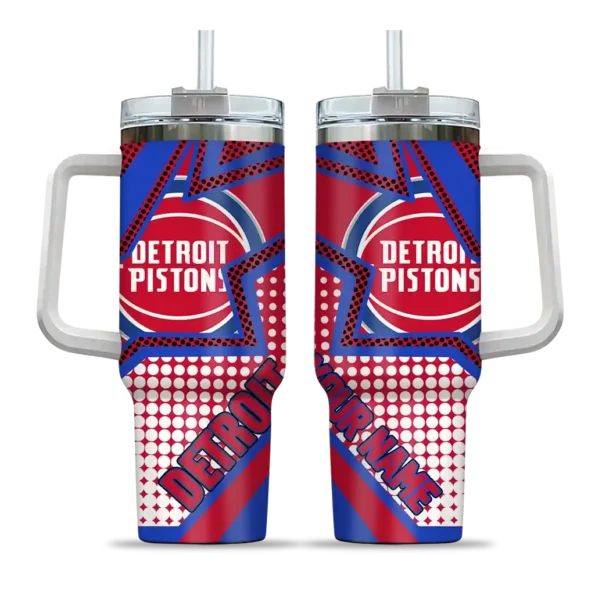customized detroit pistons arrow burst red curved tumbler best selling 1.webp