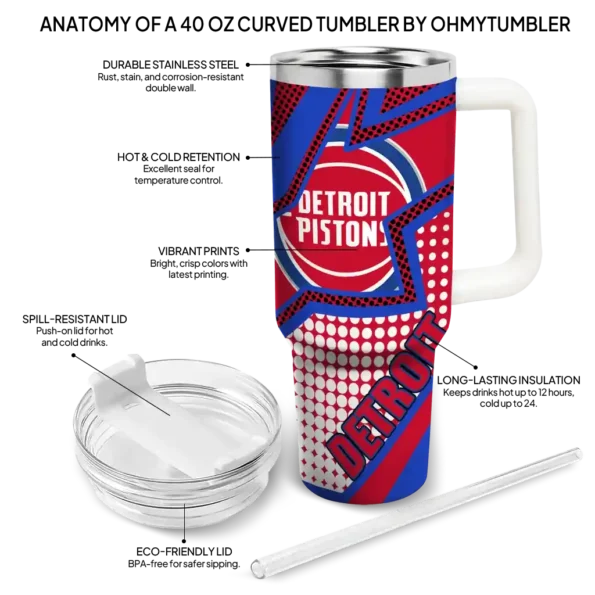 customized detroit pistons arrow burst red curved tumbler new arrival 1.webp