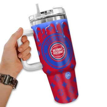customized detroit pistons bullseye drips red curved tumbler fashion forward 1.webp