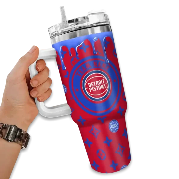 customized detroit pistons bullseye drips red curved tumbler fashion forward 1.webp