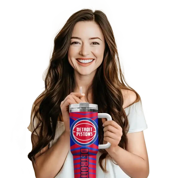 customized detroit pistons chevron layers red curved tumbler premium grade 1.webp