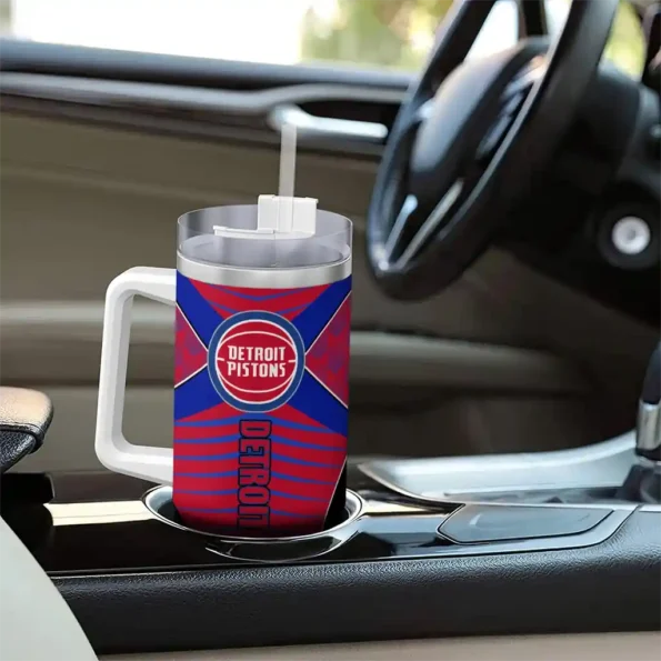 customized detroit pistons chevron layers red curved tumbler trendy 1.webp