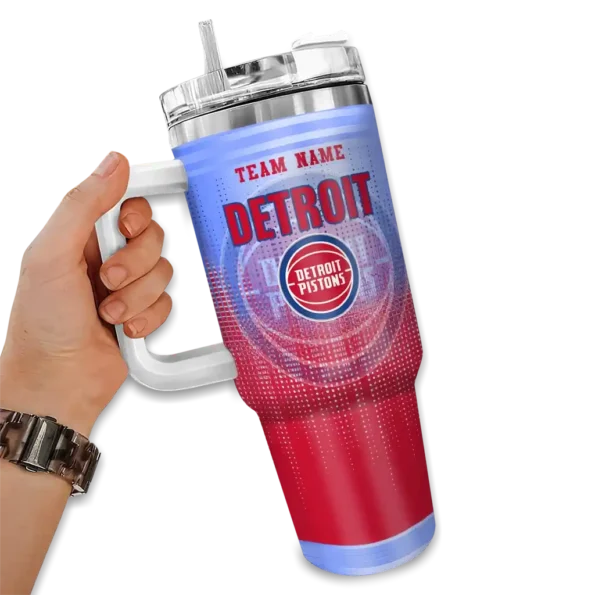 customized detroit pistons gradient dots red curved tumbler fashion forward 1.webp