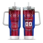 customized detroit pistons hexagon armor red curved tumbler best selling 1.webp