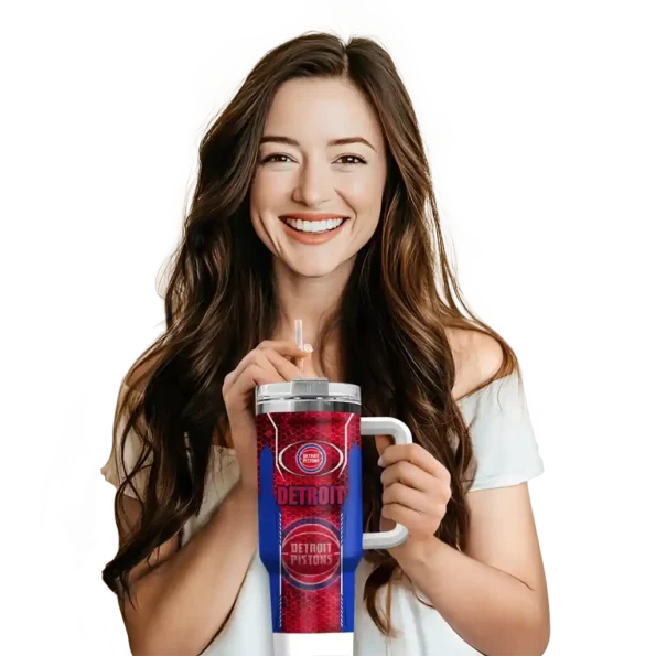 customized detroit pistons hexagon armor red curved tumbler premium grade 1.webp