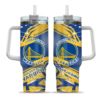 customized golden state warriors abstract paths blue curved tumbler best selling 1.webp
