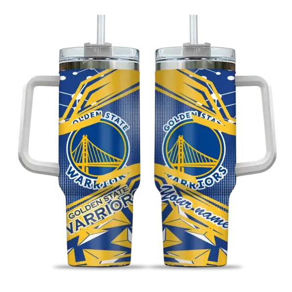 customized golden state warriors abstract paths blue curved tumbler best selling 1.webp