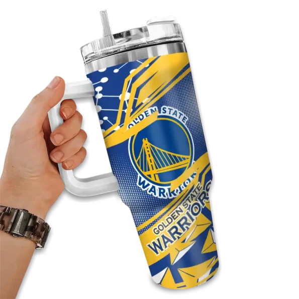 customized golden state warriors abstract paths blue curved tumbler fashion forward 1.webp