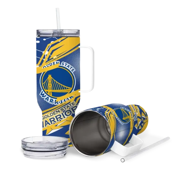 customized golden state warriors abstract paths blue curved tumbler high quality 1.webp