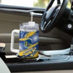 customized golden state warriors abstract paths blue curved tumbler best selling 1.webp