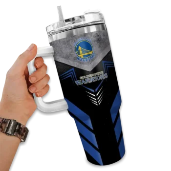customized golden state warriors arrow armor blue black curved tumbler fashion forward 1.webp