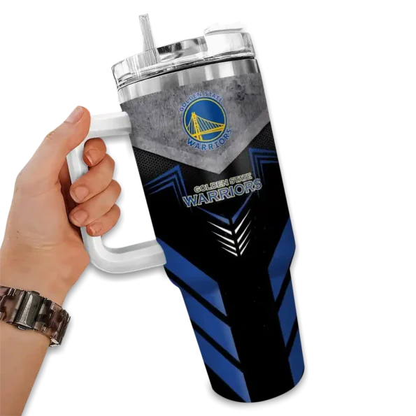 customized golden state warriors arrow armor blue black curved tumbler fashion forward 1.webp