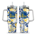 customized golden state warriors camo mashup blue white curved tumbler best selling 1.webp