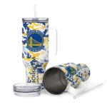 customized golden state warriors camo mashup blue white curved tumbler best selling 1.webp