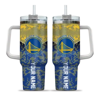 customized golden state warriors chevron stripe blue curved tumbler best selling 1.webp