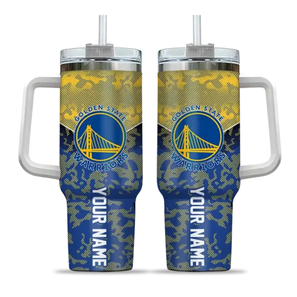customized golden state warriors chevron stripe blue curved tumbler best selling 1.webp