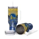 customized golden state warriors chevron stripe blue curved tumbler best selling 1.webp
