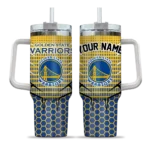 customized golden state warriors hex texture blue curved tumbler best selling 1.webp