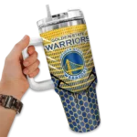 customized golden state warriors hex texture blue curved tumbler best selling 1.webp