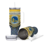 customized golden state warriors hex texture blue curved tumbler best selling 1.webp