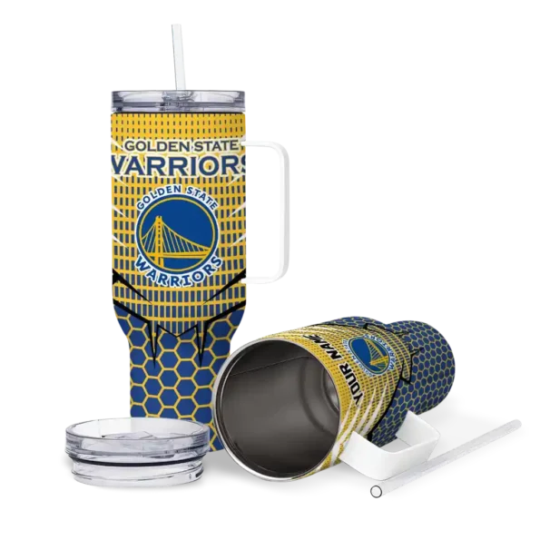 customized golden state warriors hex texture blue curved tumbler high quality 1.webp