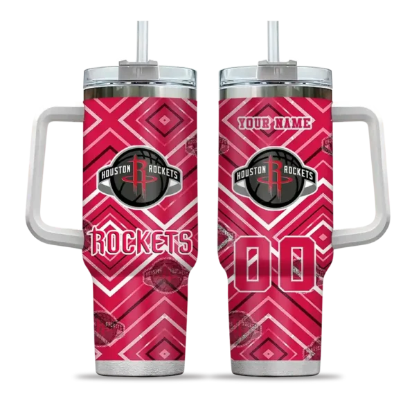 customized houston rockets bold diamonds red curved tumbler best selling 1.webp
