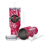customized houston rockets burst swirl red curved tumbler best selling 1.webp