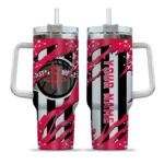 customized houston rockets claw cut red black curved tumbler best selling 1.webp