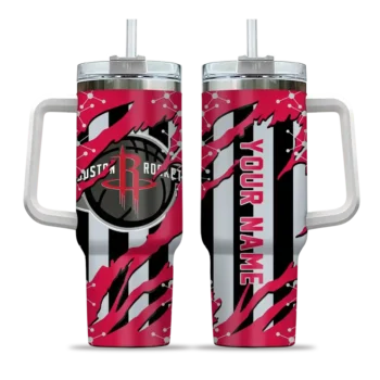 customized houston rockets claw cut red black curved tumbler best selling 1.webp