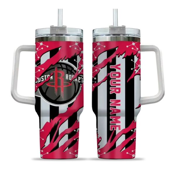 customized houston rockets claw cut red black curved tumbler best selling 1.webp