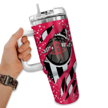 customized houston rockets claw cut red black curved tumbler fashion forward 1.webp