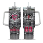 customized houston rockets superman shield red gray curved tumbler best selling 1.webp