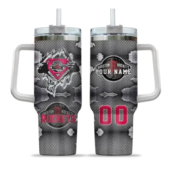 customized houston rockets superman shield red gray curved tumbler best selling 1.webp