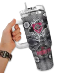 customized houston rockets superman shield red gray curved tumbler best selling 1.webp