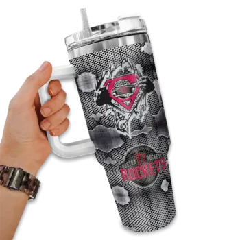 customized houston rockets superman shield red gray curved tumbler fashion forward 1.webp