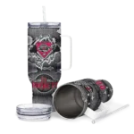 customized houston rockets superman shield red gray curved tumbler best selling 1.webp