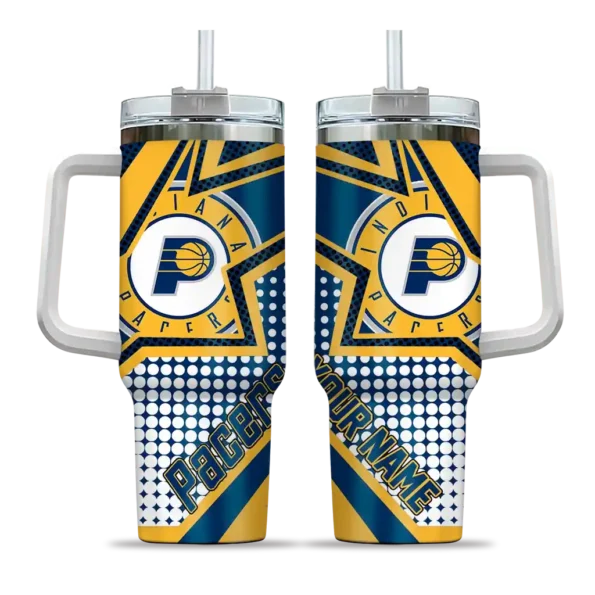 customized indiana pacers arrow burst blue curved tumbler best selling 1.webp