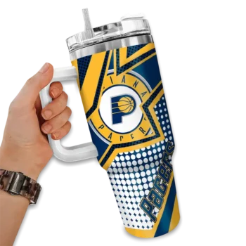 customized indiana pacers arrow burst blue curved tumbler fashion forward 1.webp