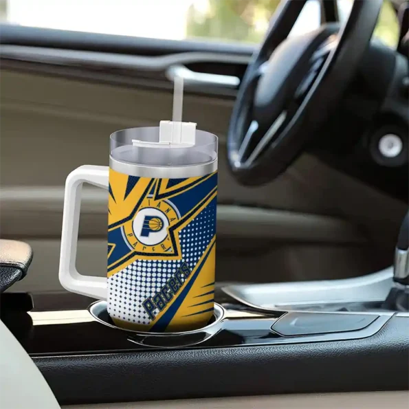 customized indiana pacers arrow burst blue curved tumbler trendy 1.webp