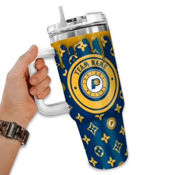 customized indiana pacers bullseye drips blue curved tumbler fashion forward 1.webp