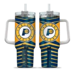 customized indiana pacers chevron layers blue curved tumbler best selling 1.webp