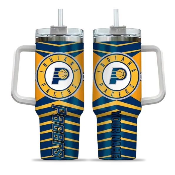 customized indiana pacers chevron layers blue curved tumbler best selling 1.webp