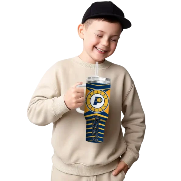 customized indiana pacers chevron layers blue curved tumbler latest model 1.webp