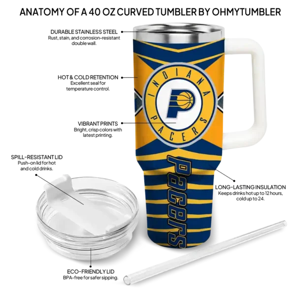 customized indiana pacers chevron layers blue curved tumbler new arrival 1.webp