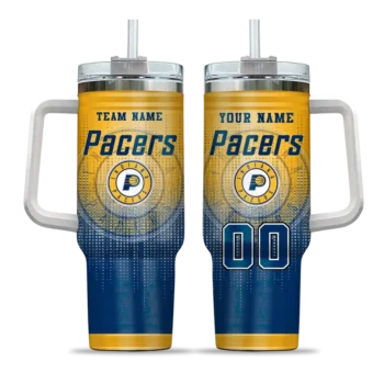 customized indiana pacers gradient dots blue curved tumbler best selling 1.webp