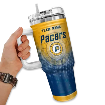 customized indiana pacers gradient dots blue curved tumbler fashion forward 1.webp